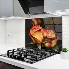 Ne Verelim Size Cam Ocak Arkası Koruyucu | Gül Model