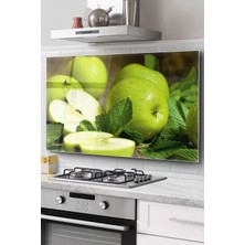 Ne Verelim Size Ocak Arkası Cam Koruyucu Tezgah Ankastre Arkası Koruyucu | Elma Desenli