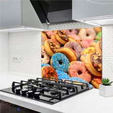 Ne Verelim Size Cam Ocak Arkası Koruyucu | Donut Desen Model