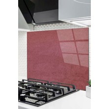 Ne Verelim Size Cam Ocak Arkası Koruyucu Ankastre Arkası Koruyucu Gül Kurusu