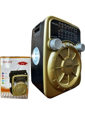 Işıklı Nostaljik Speaker Fm Bluetooth USB Sd Card YST-212 Brnm  [gymberq]