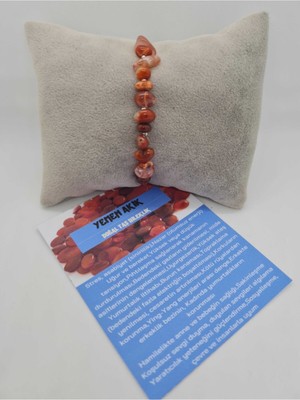 Doğal Taş Dünyası Sertifikalı Doğal Yemen Akik Taşı Bileklik Doğal Taş