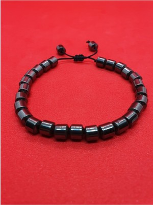 Doğal Taş Dünyası Sertifikalı Siyah Hematit Doğal Taş Bileklik