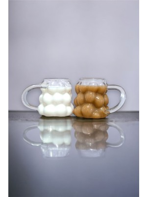 Tırtıl Home Borosilikat Cam 2'li Üzüm Bardak Kulplu