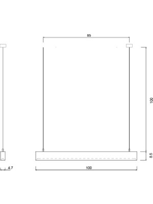 Line Minimal Box Modern Ahşap Aydınlatma - Minimal LED Sarkıt Avize (El Yapımı)