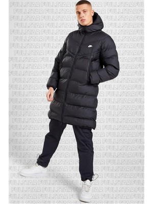 Nike Storm Fit Primaloft Filled Full Zip Black Parka Erkek Uzun Mont Parka Siyah