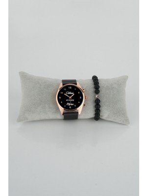 Stony Erkek Kol Saati Sade Kadran Isim Tarih Sevgiliye Saat Bileklik Hediye Kişiselleştirilebilir