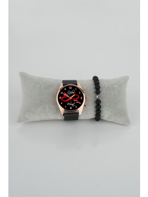 Stony Erkek Kol Saati Sonsuzluk Kırmızı Sevgiliye Saat Bileklik Hediye Kişiselleştirilebilir