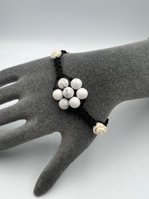 Doğal Taş Dünyası Sertifikalı Havlit Doğal Taş Bileklik Asansörlü Kilit Sistemi Aaa Kalite El Yapımı Bileklik 6mm