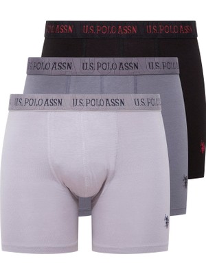 U.S. Polo Assn. Erkek Siyah-Gri-Antrasit 3'lü Boxer 80517