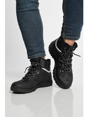 Julude Siyah Erkek Bağcıklı Trekking Spor Bot P-00008274