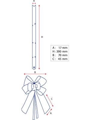 Papirus Mat Altın Orta Boy Pratik Kurdele (100 Adetlik Paket)