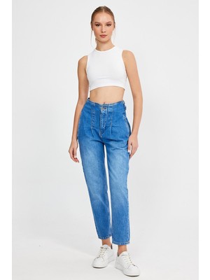 Alexander Gardi Özel Koleksiyon Beli Ayarlanabilir Denim Pantolon (AG-1046-2)