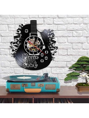 Müzik Vinil Kayıt Duvar Saati 7 Renk ile LED Duvar Saati Müzik Enstrümanı Duvar Sanatı Siyah Oturma Odası Yatak Odası Ev Dekor Için 12 Inç Müzik Için Hediye (Yurt Dışından)