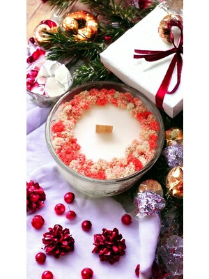 Nefha Candle Hanımeli Kokulu Hediyelik Soya Mum.( 150 gr ) Dekoratif Cam Mumluk