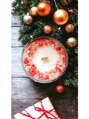 Nefha Candle Hanımeli Kokulu Hediyelik Soya Mum.( 150 gr ) Dekoratif Cam Mumluk