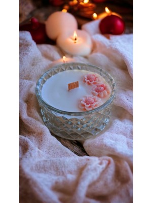 Nefha Candle Vanilya Kokulu  Hediyelik %100 Soya Wax Mum