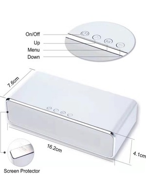 Aqqog Kablosuz Şarjlı Dijital Ahşap Çalar Saat, %0-100 Dimmer, Çift Alarm, Hafta Içi/hafta Sonu Modu, Erteleme, Yatak Odası, Başucu, Masa, Çocuklar Için Ahşap LED Saatler (Gümüş) (Yurt Dışından)