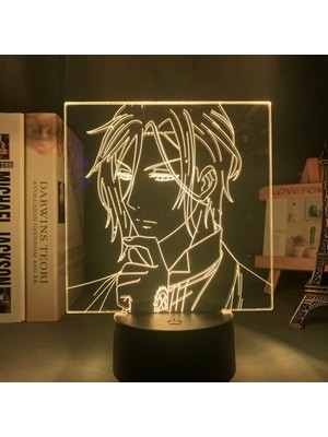 Aqqogib Akrilik LED Gece Lambası Anime Siyah Butler Yatak Odası Dekoru Için Nig;htlig;ht Doğum Günü Hediyesi Siyah Butler 3D Işık;ht Sebastian Michaelis (Yurt Dışından)