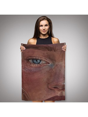 Ne Verelim Size Mavi Gözlü Kız Dekoratif Duvar ÖRTÜSÜ-HALISI-6335