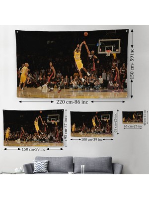 Ne Verelim Size Kobe Bryant Los Angeles Lakers Kanvas Duvar Örtüsü-Halısı / Black MAMBA-5157
