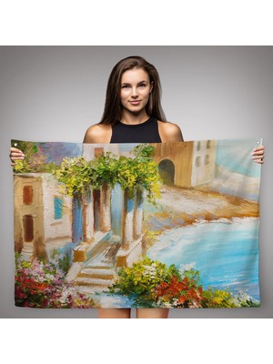 Ne Verelim Size Denize Yakın Ev, Deniz Kıyısı, Rengarenk Çiçekler, Yaz Deniz MANZARASI-1113