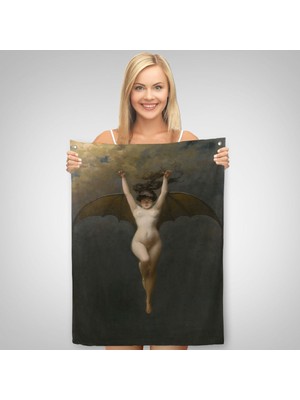 Ne Verelim Size Yarasa Kadın Duvar Örtüsü - Halısı, Albert Joseph Pénot, La Femme Chauve SOURIS-6171