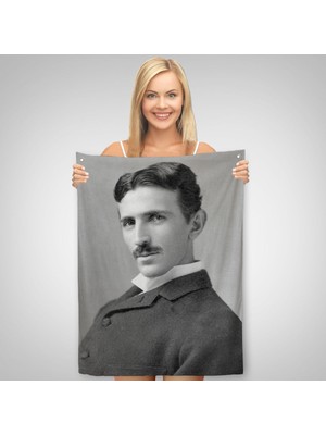Ne Verelim Size Nikola Tesla Dekoratif Duvar Örtüsü - HALISI-6172