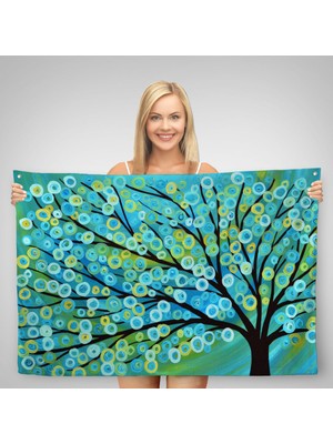 Ne Verelim Size Sürreal Ağaçtaki Renkler Senfonisi Duvar ÖRTÜSÜ-HALISI-6628