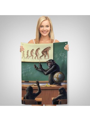 Ne Verelim Size Insanın Tersine Evrimine Anlatan Manmun Duvar Örtüsü - HALISI-6265