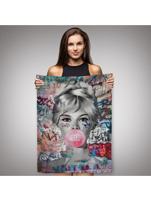 Ne Verelim Size Brigitte Bardot Graffiti Pop Art Duvar ÖRTÜSÜ-HALISI-6469