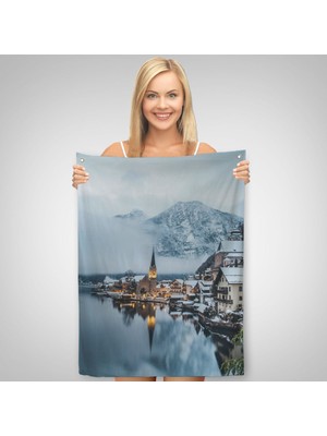 Ne Verelim Size Hallstatt Avusturya Manzarası Duvar Örtüsü - HALISI-6028
