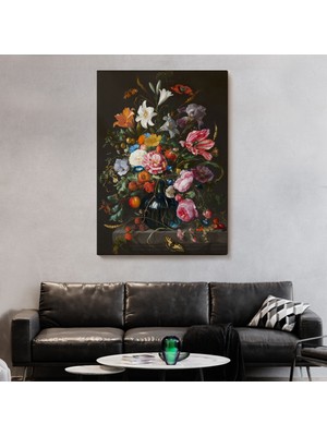 Ne Verelim Size Renkli Çiçekler Yağlıboya Görünüm Dekoratif Kanvas Duvar Tablosu-5941