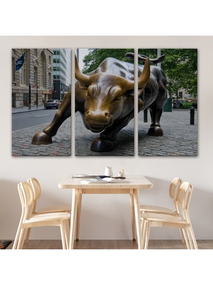 Ne Verelim Size New York Boğa Heykeli Kanvas Tablo / Charging BULL-5160