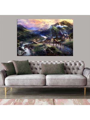 Ne Verelim Size Dekoratif Baskı Köy Kanvas Tablo