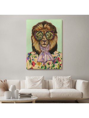 Ne Verelim Size Tüketim Bağımlısı Sosyetik Kaplan Duvar Tablosu-6162