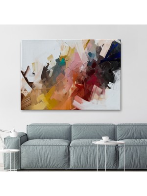 Ne Verelim Size Fırça Darbeli Soyut Modern Sanat Yağlıboya Görünüm Tablo-3651