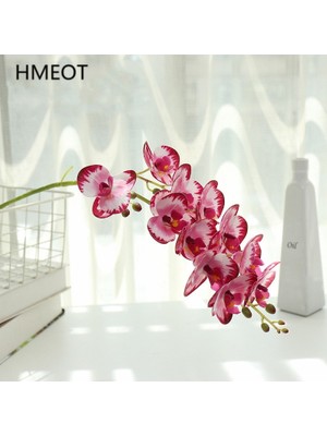 Ganbao Mor Orkide 61 cm Büyük 3D 11/7 Kafaları Pvc Yapay Çiçek Orkide Phalaenopsis Saksı Bitkileri Peyzaj Düğün Çiçek Aranjmanı Ev Dekor (Yurt Dışından)