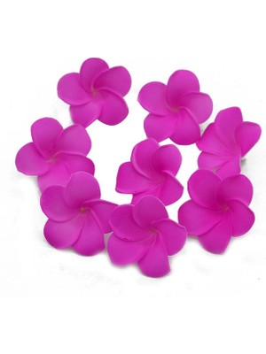 Ganbao H06 7 cm 10 Adet/grup Plumeria Hawaiian Pe Köpük Frangipani Yapay Çiçek Headdress Çiçekler Yumurta Çiçekler Düğün Dekorasyon Parti Malzemeleri (Yurt Dışından)