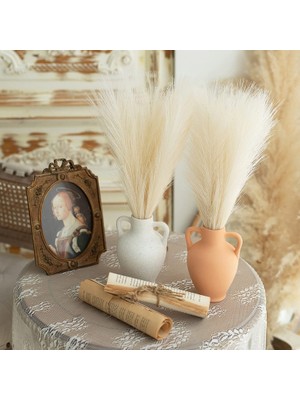 Ganbao Sütlü Beyaz 20PCS 55CM 5/10/20PCS Kabarık Pampas Çim Boho Dekor Çiçek Sahte Bitki Kamış Simüle Düğün Parti Ev Dekorasyon Yapay Çiçekler (Yurt Dışından)