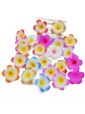 Ganbao I-1-H16 9 cm 30 Adet 5/6/7/8/9 cm Pe Köpük Plumeria Çiçekler Dıy Yapay Çelenk Headdress Frangipani Yumurta Çiçek Kafaları Hawaii Düğün Dekor (Yurt Dışından)