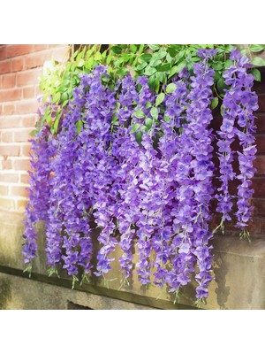 Ganbao Açık Pembe 1 Adet Wisteria Yapay Çiçekler Asma Çelenk Düğün Kemer Dekorasyon Yaprak Rattan Firar Ipek Çiçek Sarmaşık Duvar Dekor Bitkiler (Yurt Dışından)