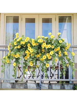 Ganbao Beyaz-D Yapay Çiçek Rattan Sahte Bitki Asma Dekorasyon Duvar Asılı Güller Ev Dekor Aksesuarları Düğün Dekoratif Çelenk (Yurt Dışından)