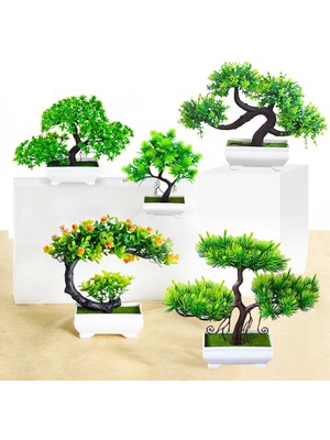 Ganbao C3 Bonsai Küçük Ağaç Saksı Yapay Bitkiler Sahte Bitki Çiçekler Saksı Süsler Ev Odası Masa Dekorasyon Otel Bahçe Dekor Için (Yurt Dışından)