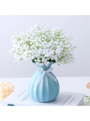 Ganbao Stil 1 20 cm Beyaz Gypsophila Yapay Çiçekler Düğün Dıy Buket Dekorasyon Aranjmanı Plastik Bebekler Nefes Sahte Çiçek Ev Dekor (Yurt Dışından)