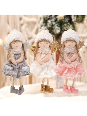 Ganbao B1--Beyaz Kız-Navidad 2023 Noel Melek Bebekler Yeni Yıl 2024 Noel Ağacı Kolye Dekorasyon Noel Hediyesi Noel Süsleri Natal Noel Deco (Yurt Dışından)