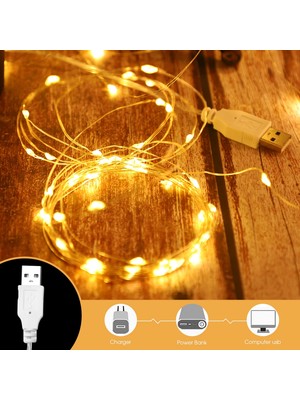 Ganbao Kırmızı USB 5m 50LED Noel Süslemeleri Yeni Yıl 2023 Için Ev Için, Noel Süsleri Için Garland Peri Dize Işık Noel Ağacı Dekorasyonu, (Yurt Dışından)