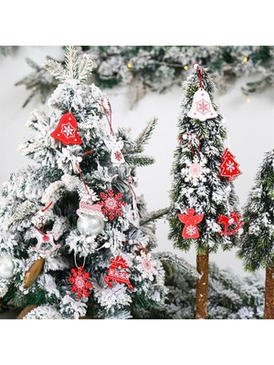 Ganbao 524-GARLAND Gnome 12 Adet Noel Ahşap Süsler Zanaat Noel Süslemeleri Ev Için Noel Ağacı Dekor Yeni Yıl 2023 Hediyeler Çocuk Oyuncakları Navidad 2022 (Yurt Dışından)