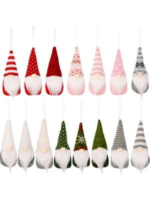 Ganbao Beyaz Noel Deco Noel Mini Gnome Yüzü Olmayan Orman Yaşlı Adam Bebek Kolye 2023 Merry Christmas Natal Noel Noel Ağacı Dekor Navidad (Yurt Dışından)