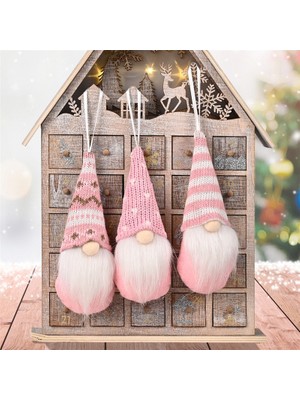 Ganbao Beyaz Noel Deco Noel Mini Gnome Yüzü Olmayan Orman Yaşlı Adam Bebek Kolye 2023 Merry Christmas Natal Noel Noel Ağacı Dekor Navidad (Yurt Dışından)